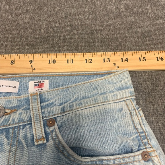 Re/Done 90s High Rise Loose Fit Jeans 26 Beach Destroy Light Wash - Picture 11 of 12